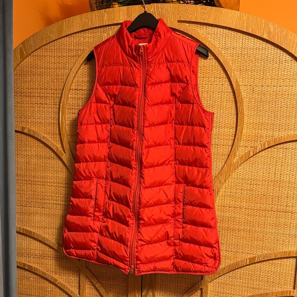 J. Jill Women's Red Down Vest size M tall